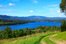 Blick auf den Moldaustausee un den Böhmerwald 