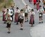 traditionelle Begleitung einer Blaskapelle beim Pichelsteinerfestzug 