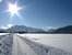 Winterpanorama mit Blick auf das Wettersteingebirge